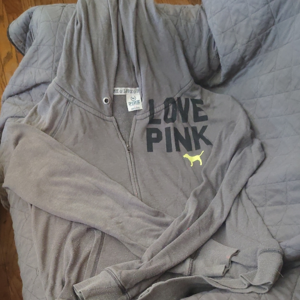 Victoria's Secret Gray LOVE PINK Hoodie